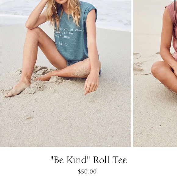 Om & Ah London “Be Kind” Roll Tee NWT Women’s Size XXL - Picture 8 of 8